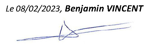 Signature Benjamin VINCENT